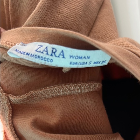 Zara Peach Short Sleeve Dress - Picture 3 of 5